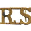 Royal Scots (R.S.) Brass Shoulder Title