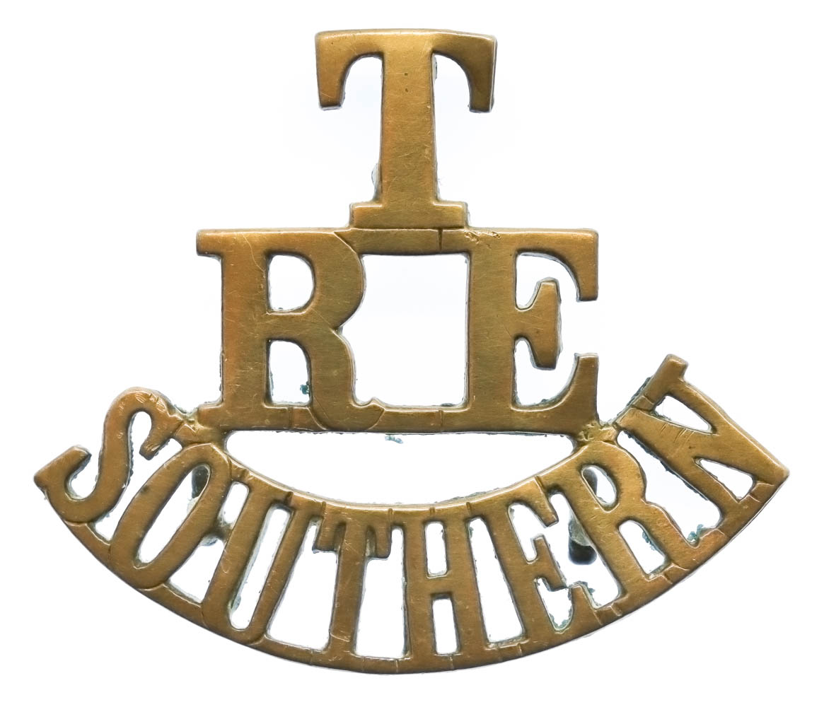 Territorial Southern Telegraph & Signal Companies Royal Engineers (T/R.E./SOUTHERN) Shoulder Title