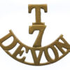 7th (Cyclist) Territorial Bn. Devonshire Regiment (T/7/DEVON) Shoulder Title