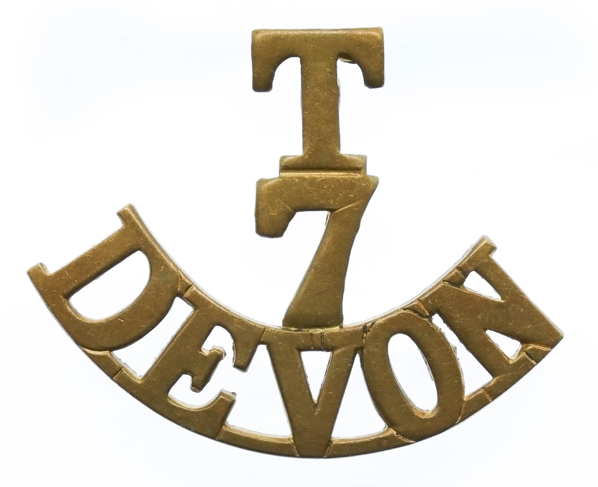 7th (Cyclist) Territorial Bn. Devonshire Regiment (T/7/DEVON) Shoulder Title