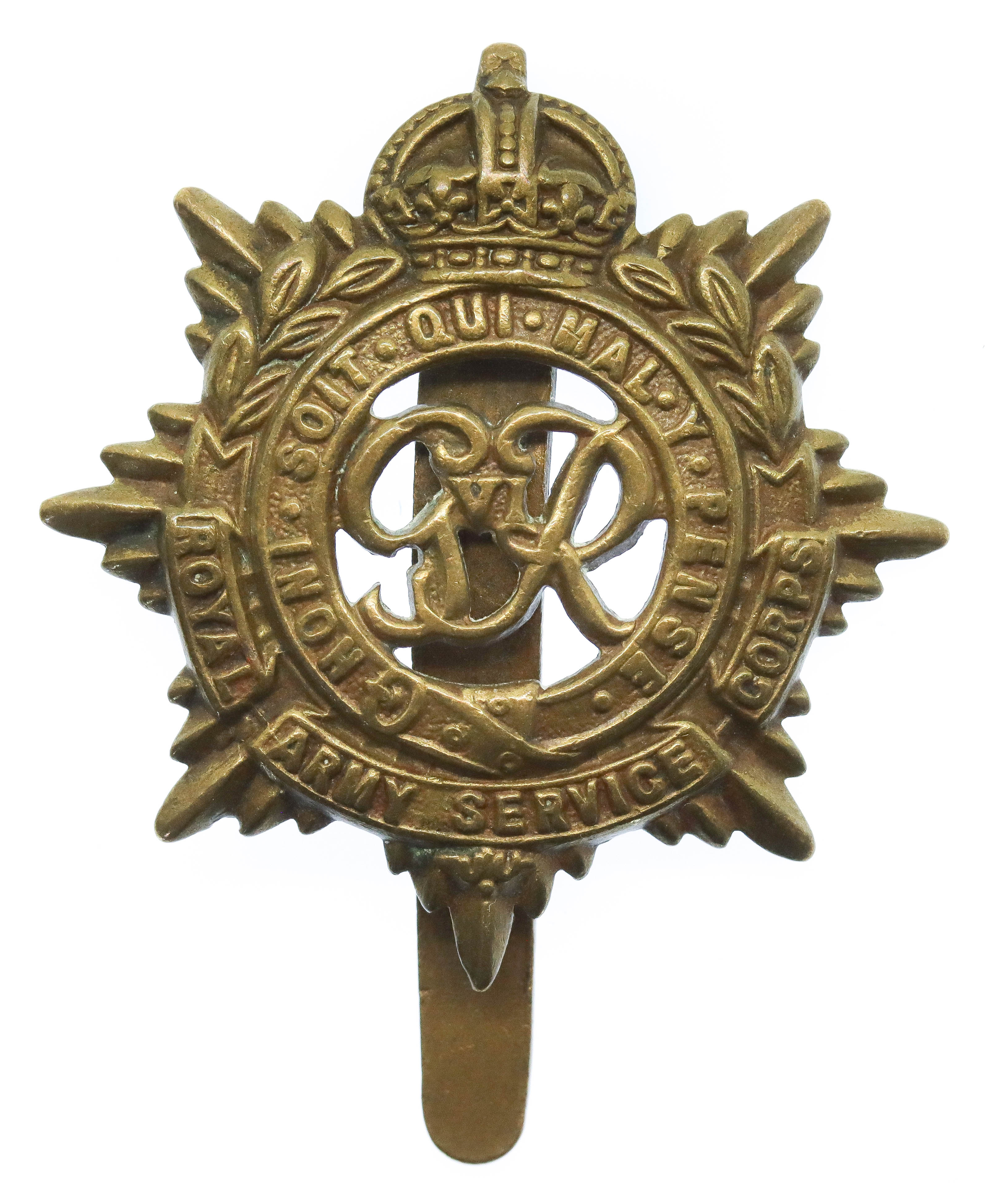 George VI Royal Army Service Corps (R.A.S.C.) Cap Badge
