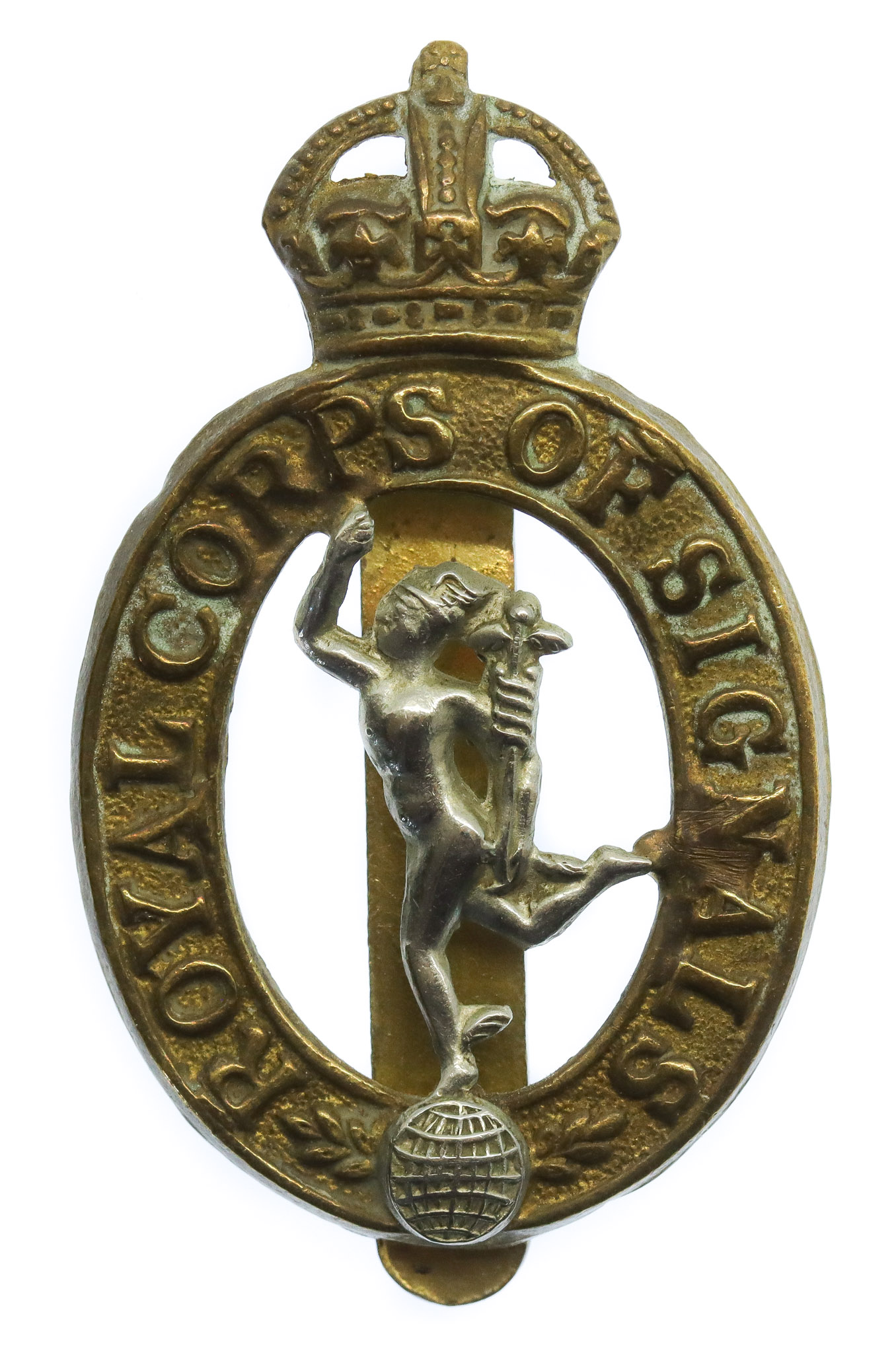 Royal Corps of Signals Cap Badge - King's Crown (1st Pattern)