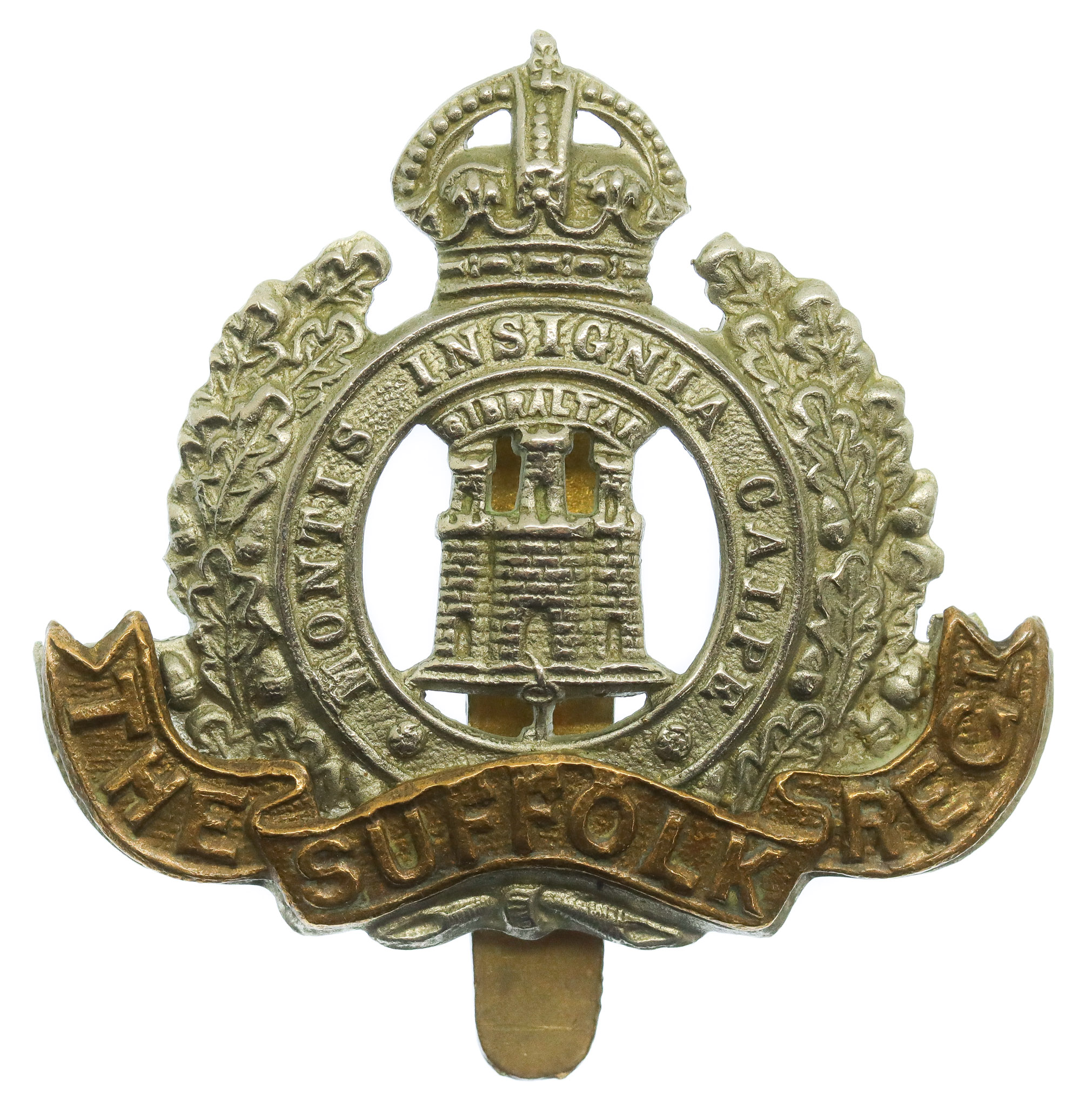 Suffolk Regiment Cap Badge - King's Crown