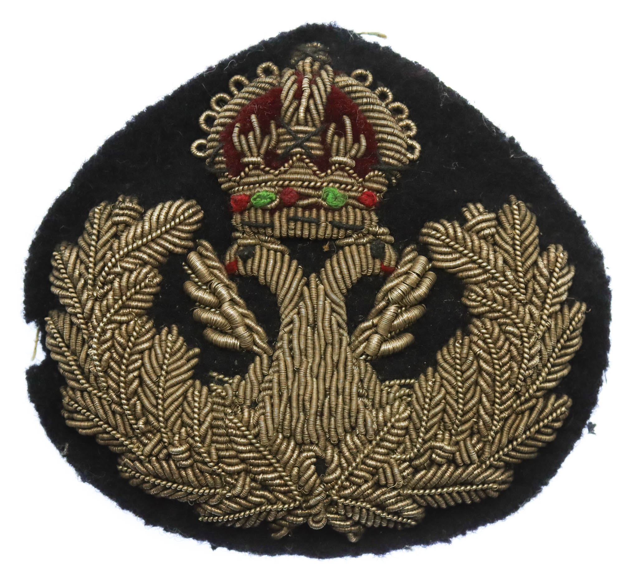 Lanarkshire Constabulary Senior Officer's Bullion Cap Badge - King's Crown