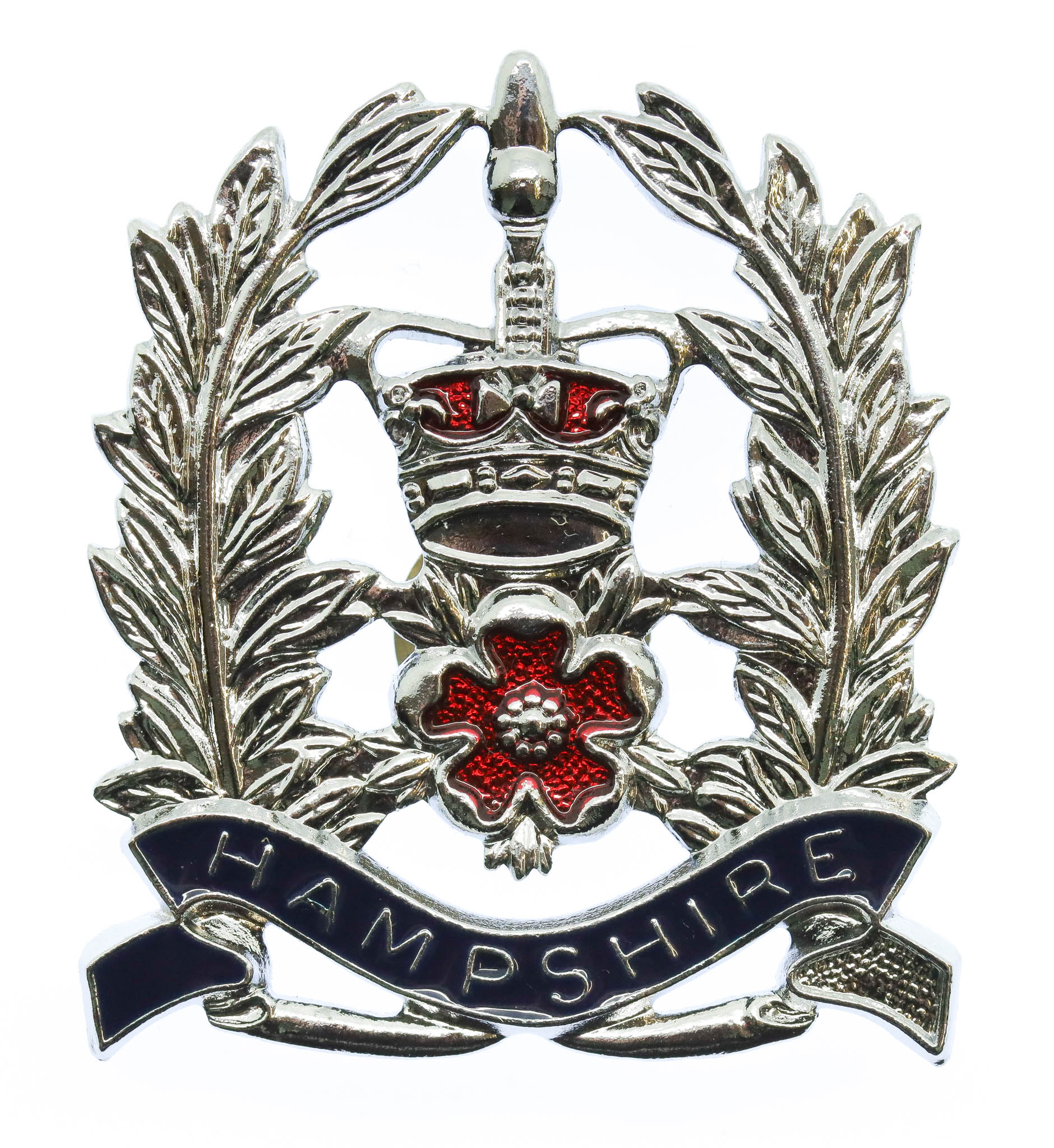 Hampshire Constabulary Sergeants Enamelled Cap Badge - Queen's Crown