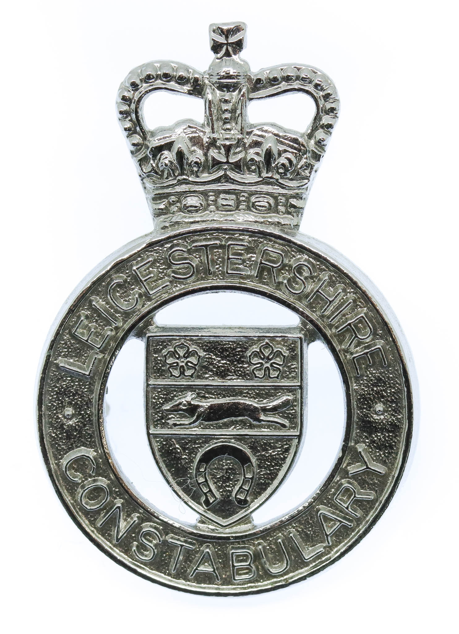 Leicestershire Constabulary Cap Badge - Queen's Crown
