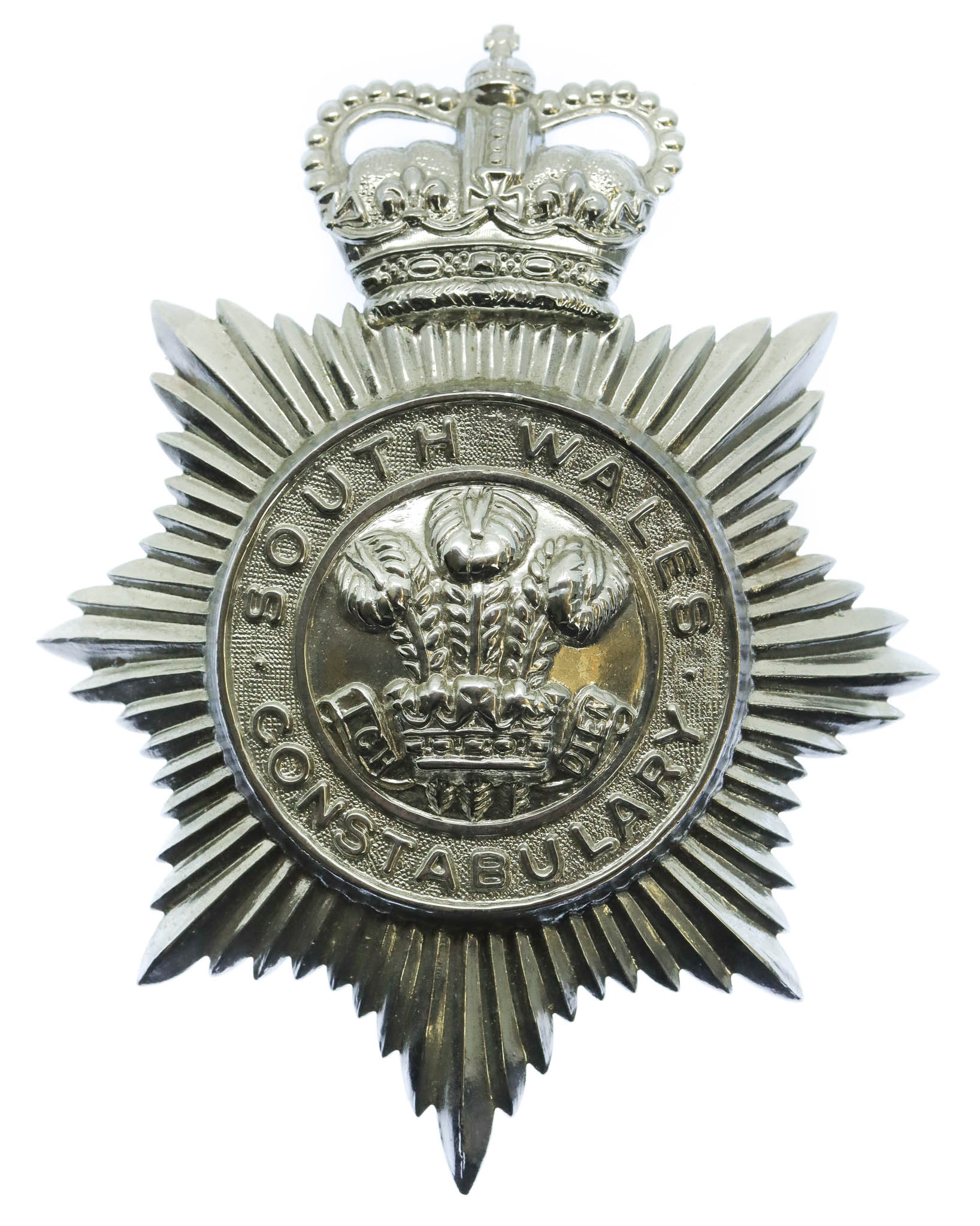 South Wales Constabulary Helmet Plate - Queen's Crown