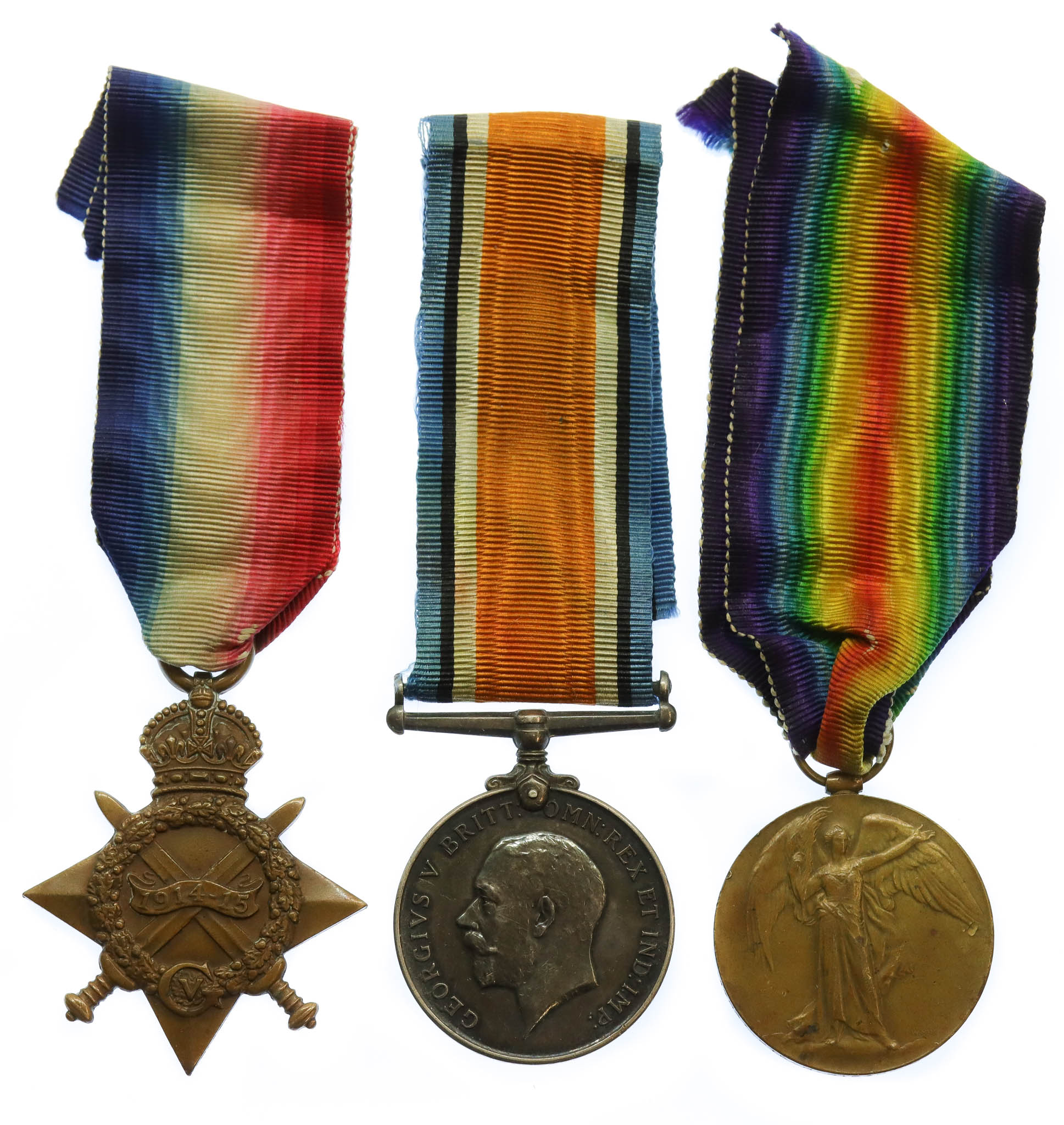 WW1 1914-15 Star Medal Trio - Pte. H. Stead, King's Own Yorkshire Light Infantry
