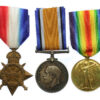 WW1 1914-15 Star Medal Trio - Pte. A. Mitchell, Argyll & Sutherland Highlanders - Wounded