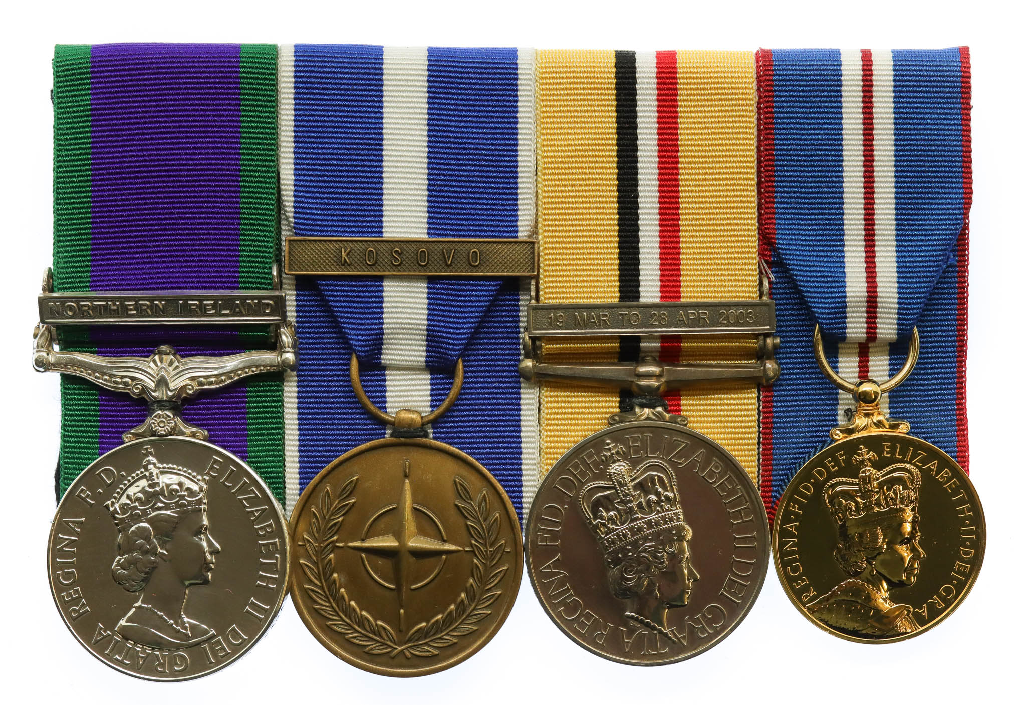 CSM (Northern Ireland, NATO (Kosovo), Iraq Medal and 2002 Golden Jubilee Medal Group of Four - Pte. J.S Ireland, 1 PARA (Parachute Regiment)