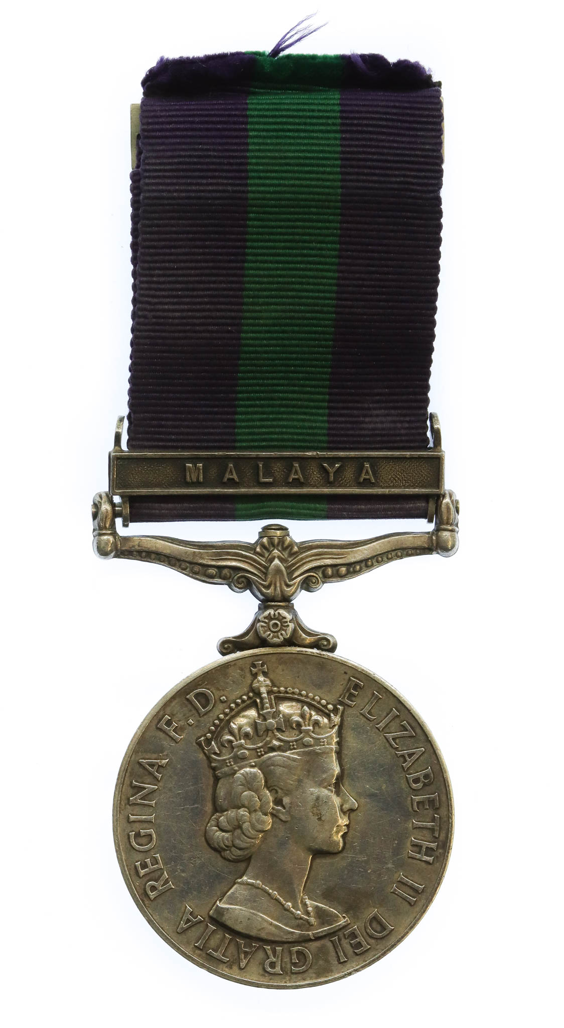 General Service Medal (Clasp - Malaya) - Tpr. P.B. Rollin, 13th/18th Hussars