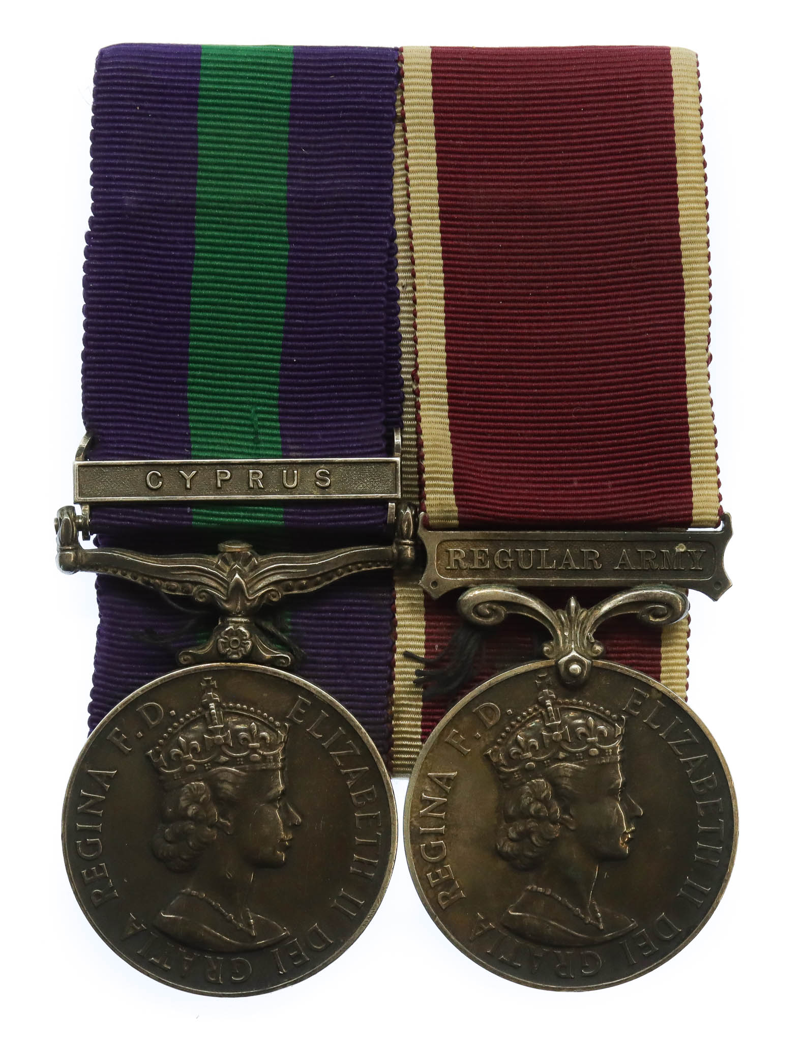 General Service Medal (Clasp - Cyprus) and Army Long Service & Good Conduct Medal - Corporal of Horse W.J. Johnson, Royal Horse Guards
