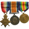 WW1 1914-15 Star Medal Trio - Pte. J.E. Mumford, Notts & Derby Regiment (Sherwood Foresters) - Wounded