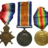 WW1 1914-15 Star Medal Trio - Pte. V. Snow, 8th Bn. Royal Lancaster Regiment