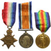 WW1 1914-15 Star Medal Trio - Cpl. T. Henton, 10th Bn. Northumberland Fusiliers - K.I.A. 