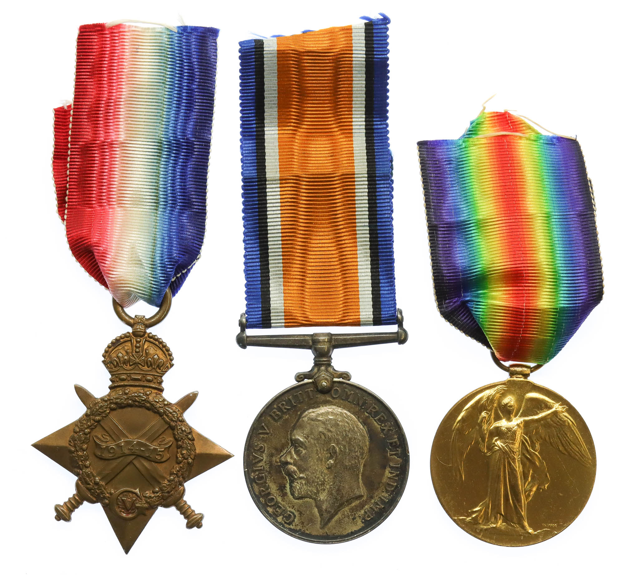 WW1 1914-15 Star Medal Trio - Cpl. T. Henton, 10th Bn. Northumberland Fusiliers - K.I.A. 