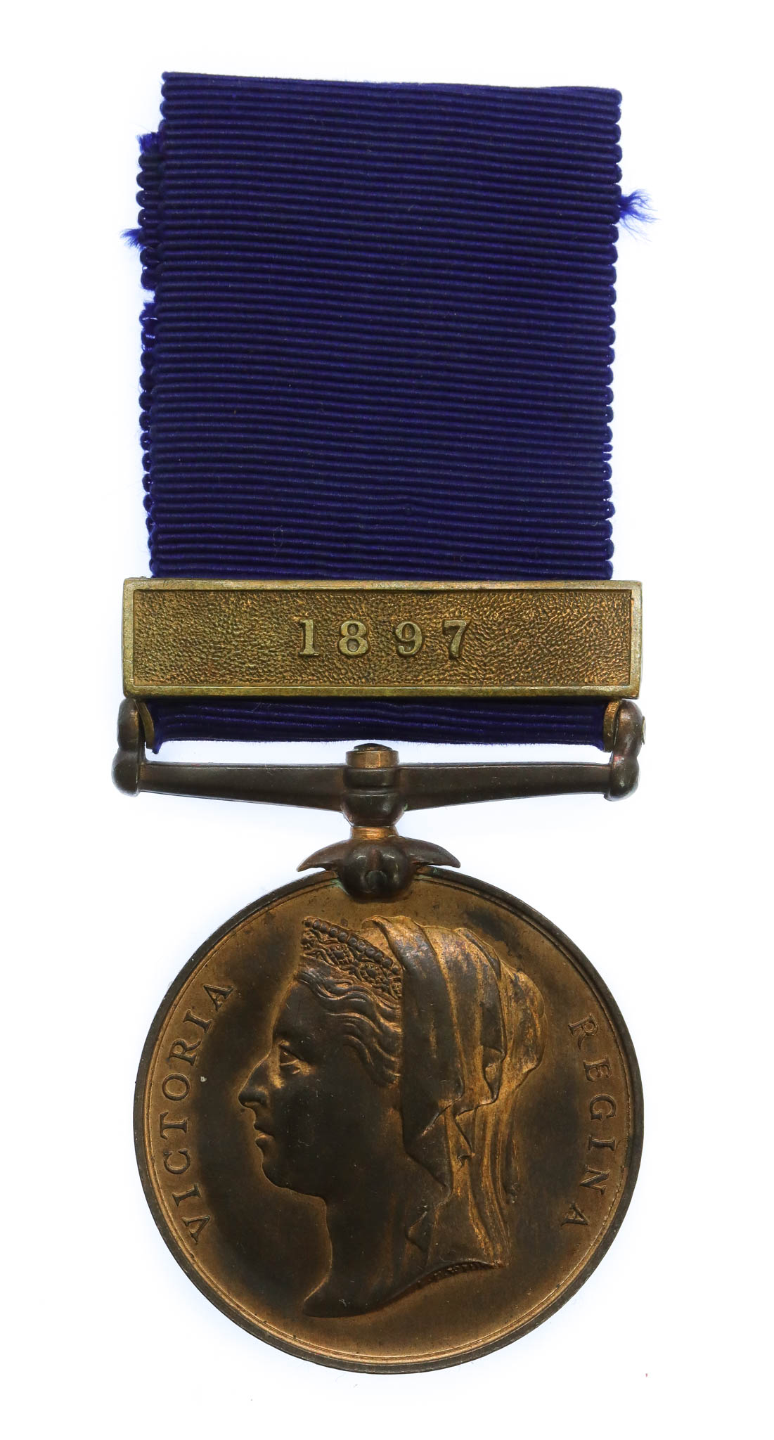 1887 Metropolitan Police Jubilee Medal (Clasp - 1897) - PC. J. Blake. 'W' Division (Clapham)