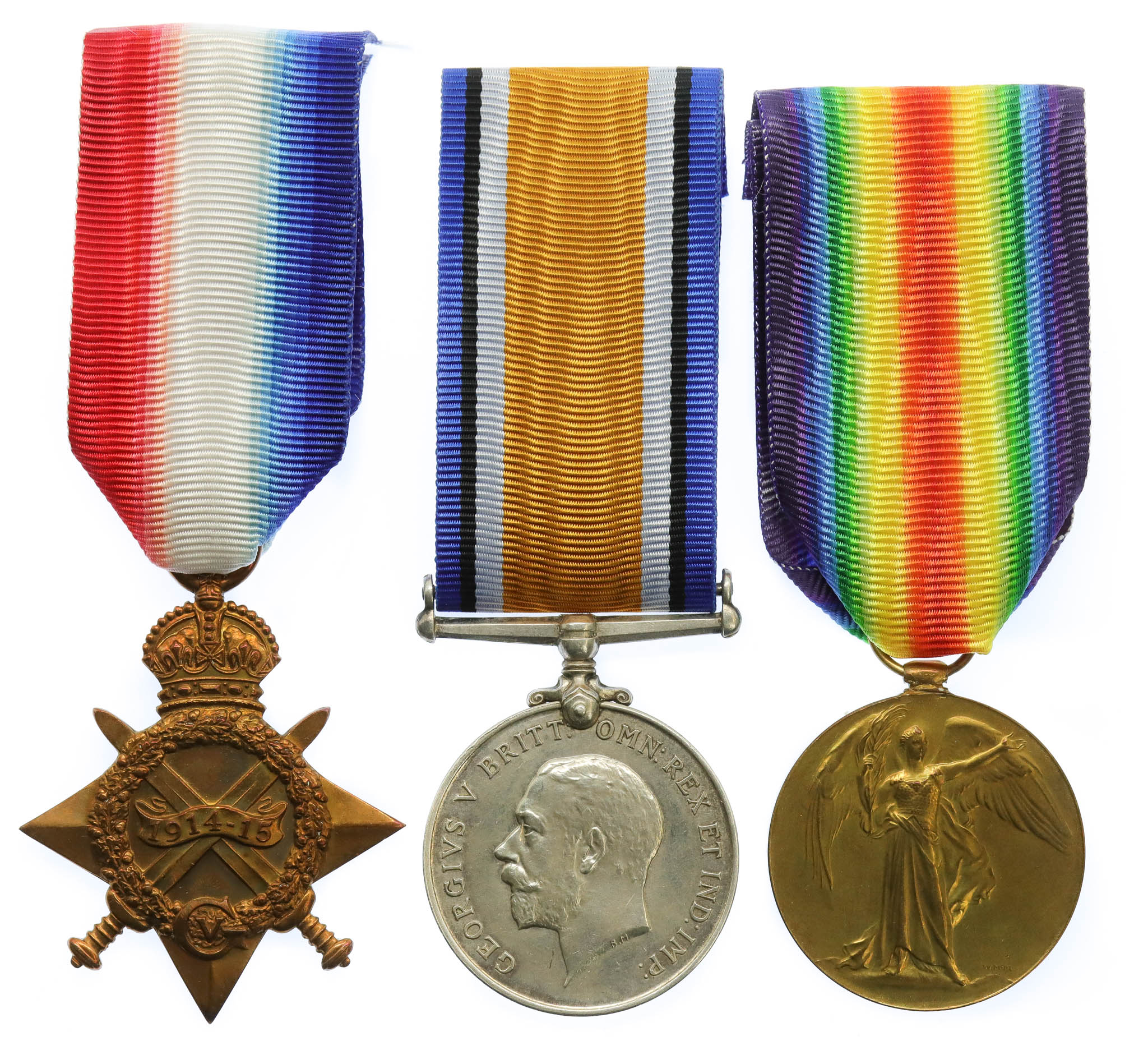 WW1 1914-15 Star Medal Trio - Able Seaman Samuel Brown, Royal Navy - H.M.S. Vanguard Casualty