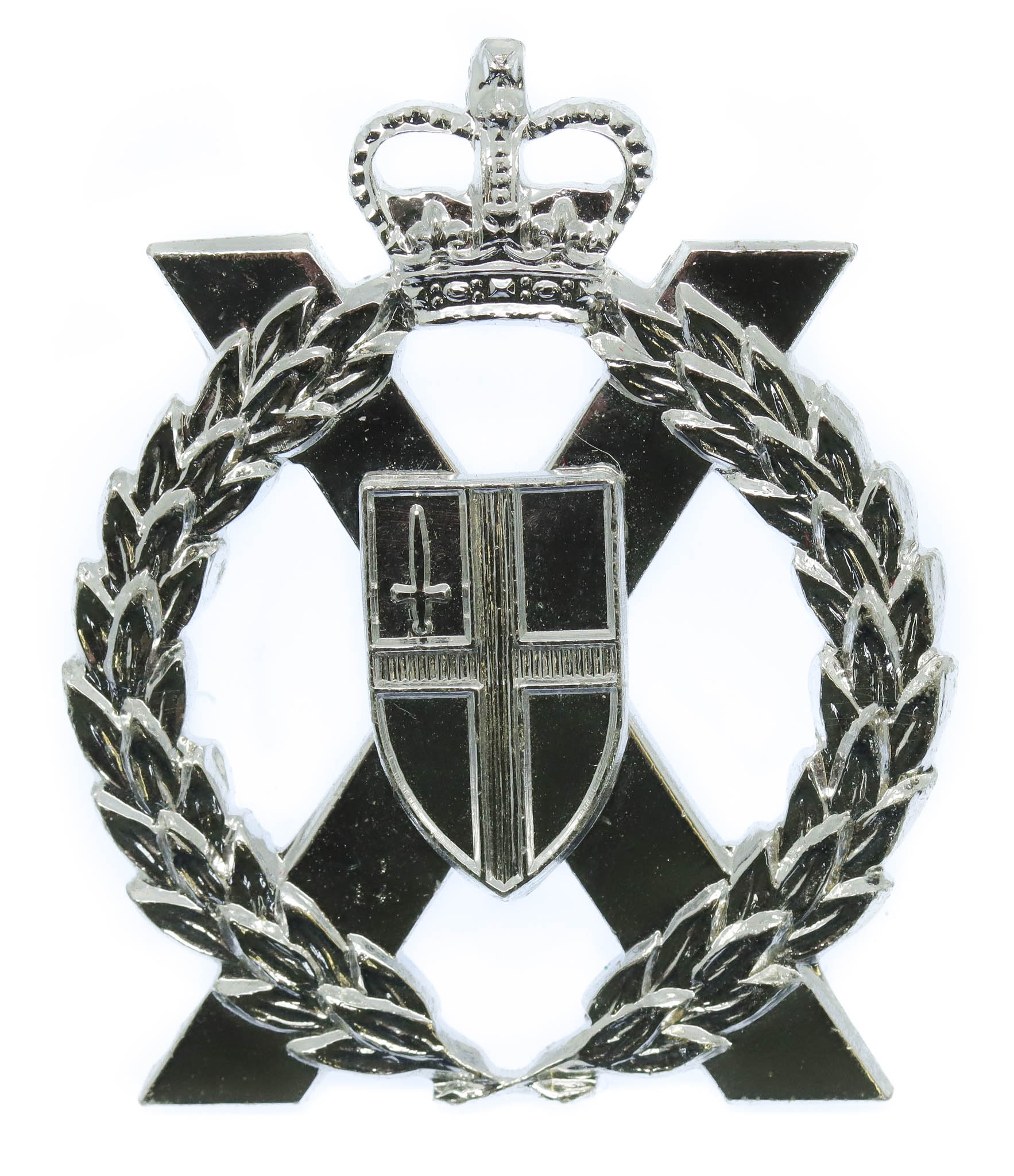 London Yeomanry & Territorials Anodised (Staybrite) Cap Badge