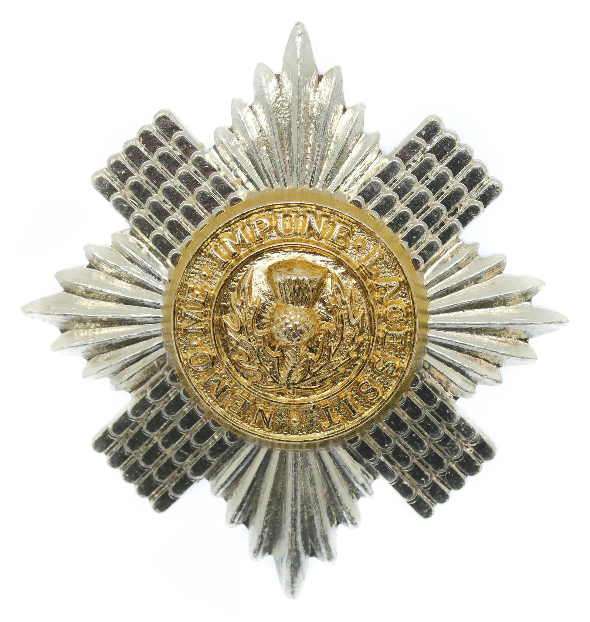 Scots Guards N.C.O.'s Anodised (Staybrite) Cap Badge