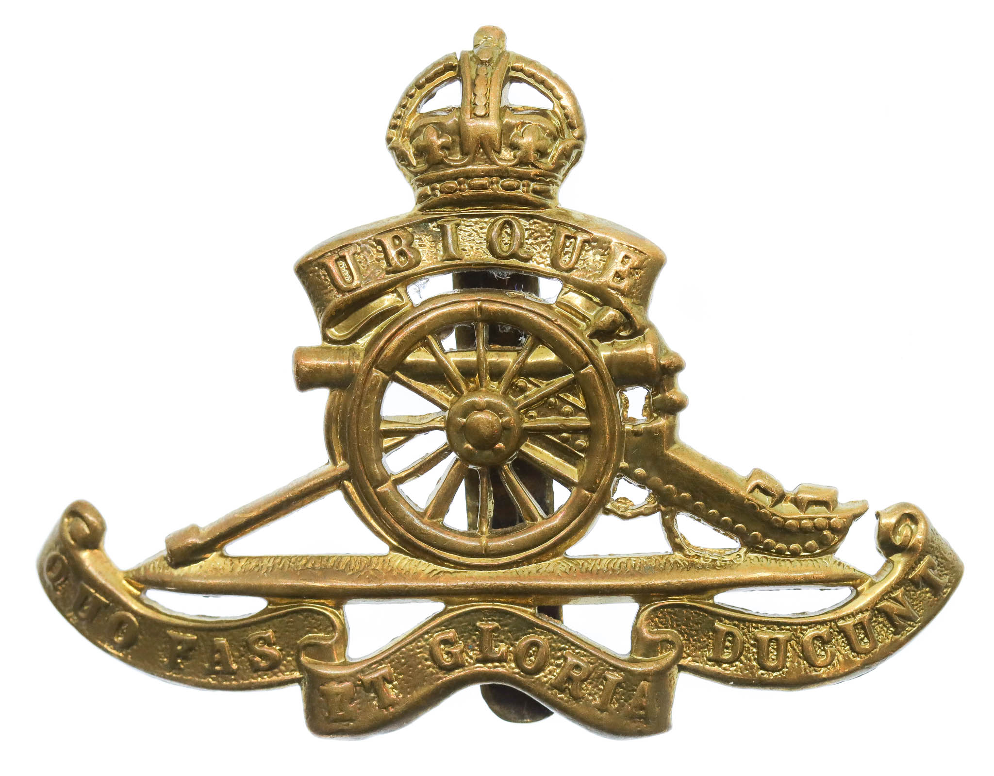 Royal Artillery Cap Badge - King's Crown