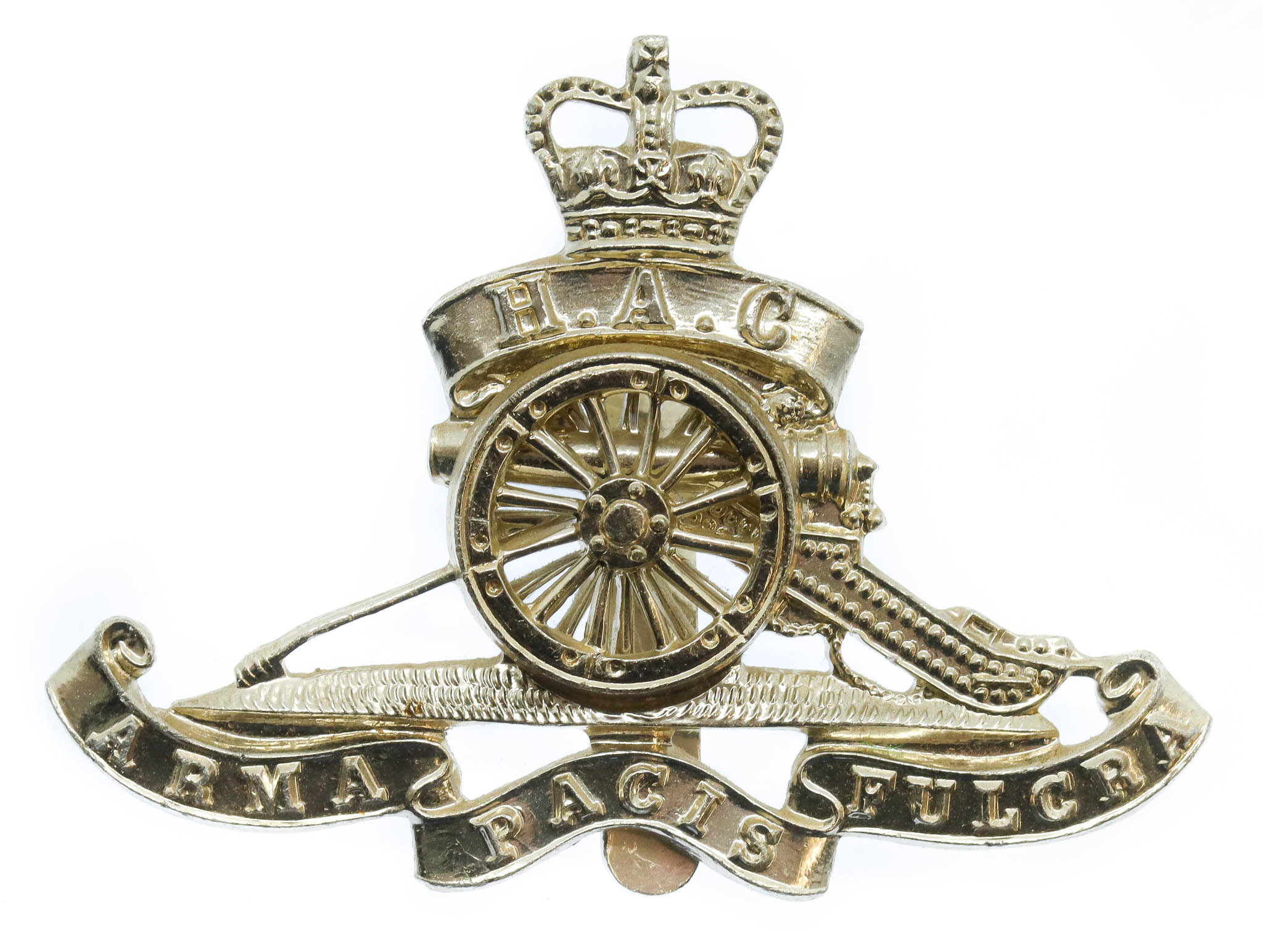 Honourable Artillery Company (H.A.C.) Anodised (Staybrite) Cap Badge