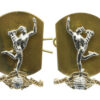Pair of Royal Signals Anodised (Staybrite) Collar Badges