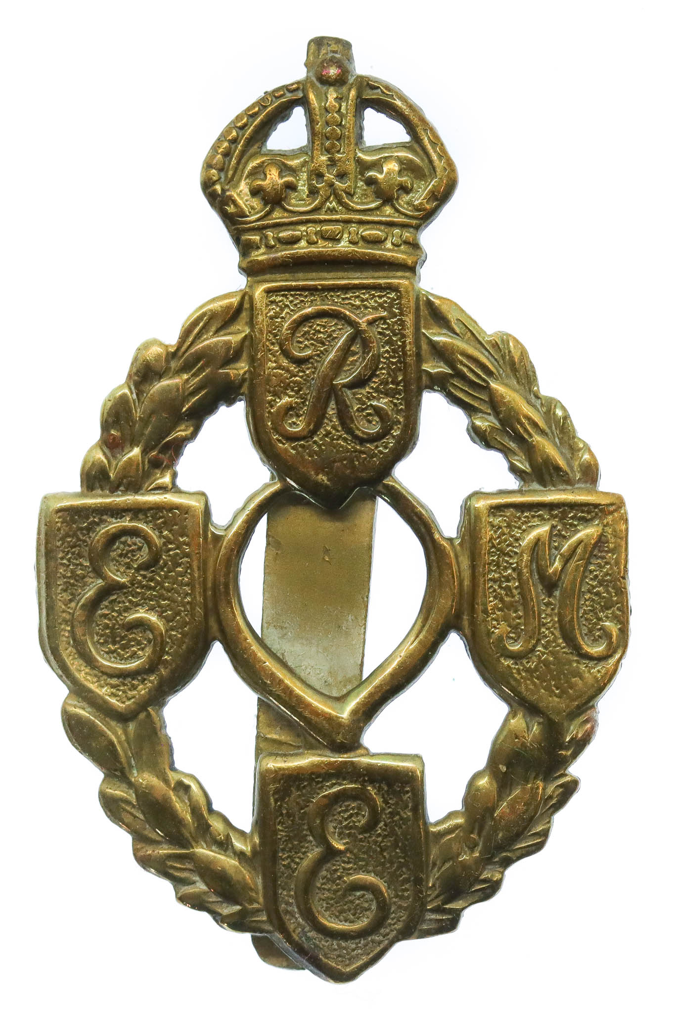 Royal Electrical & Mechanical Engineers (R.E.M.E.) Cap Badge - King's Crown (1st Pattern)