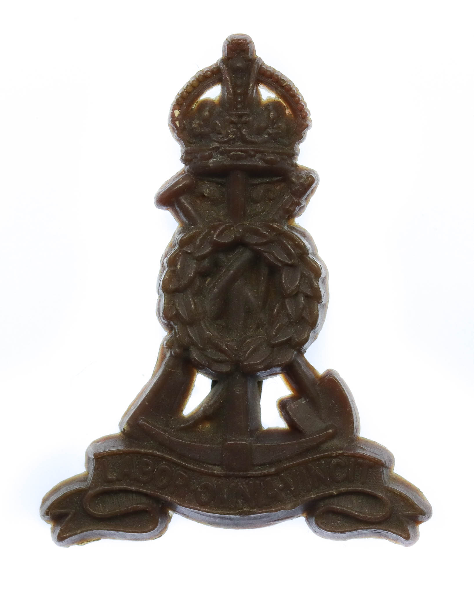 Pioneer Corps WW2 Plastic Economy Cap Badge