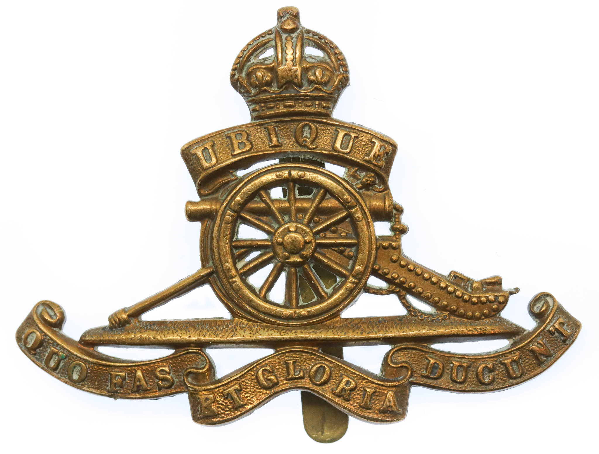 Royal Artillery Cap Badge - King's Crown