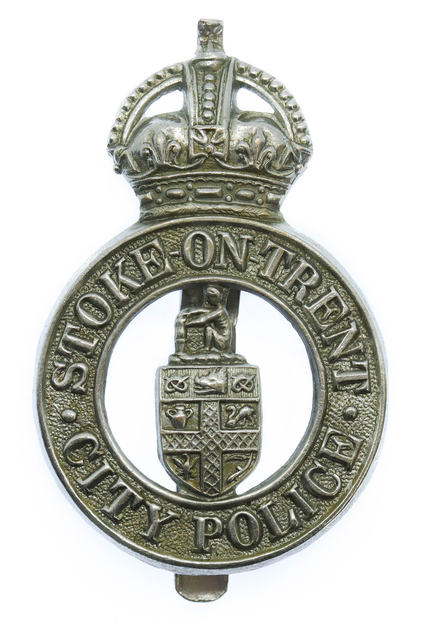 Stoke - On - Trent City Police Cap Badge - King's Crown