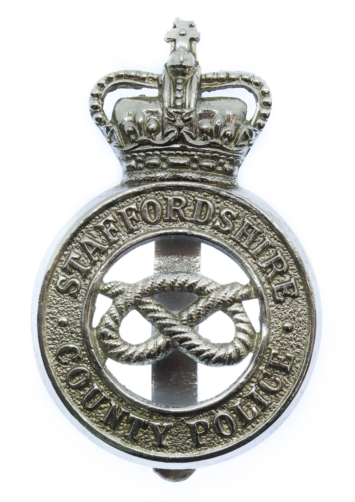 Staffordshire County Police Cap Badge - Queen's Crown