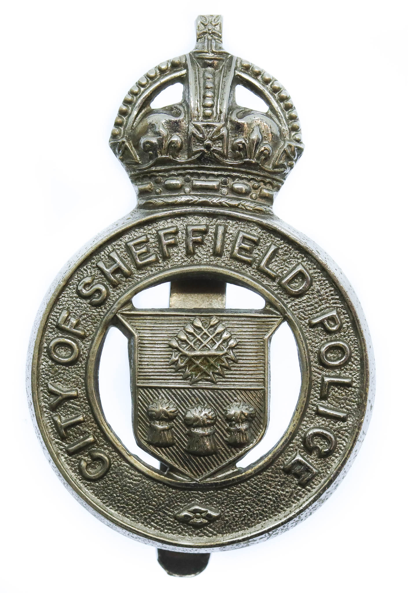 Sheffield City Police Cap Badge - King's Crown