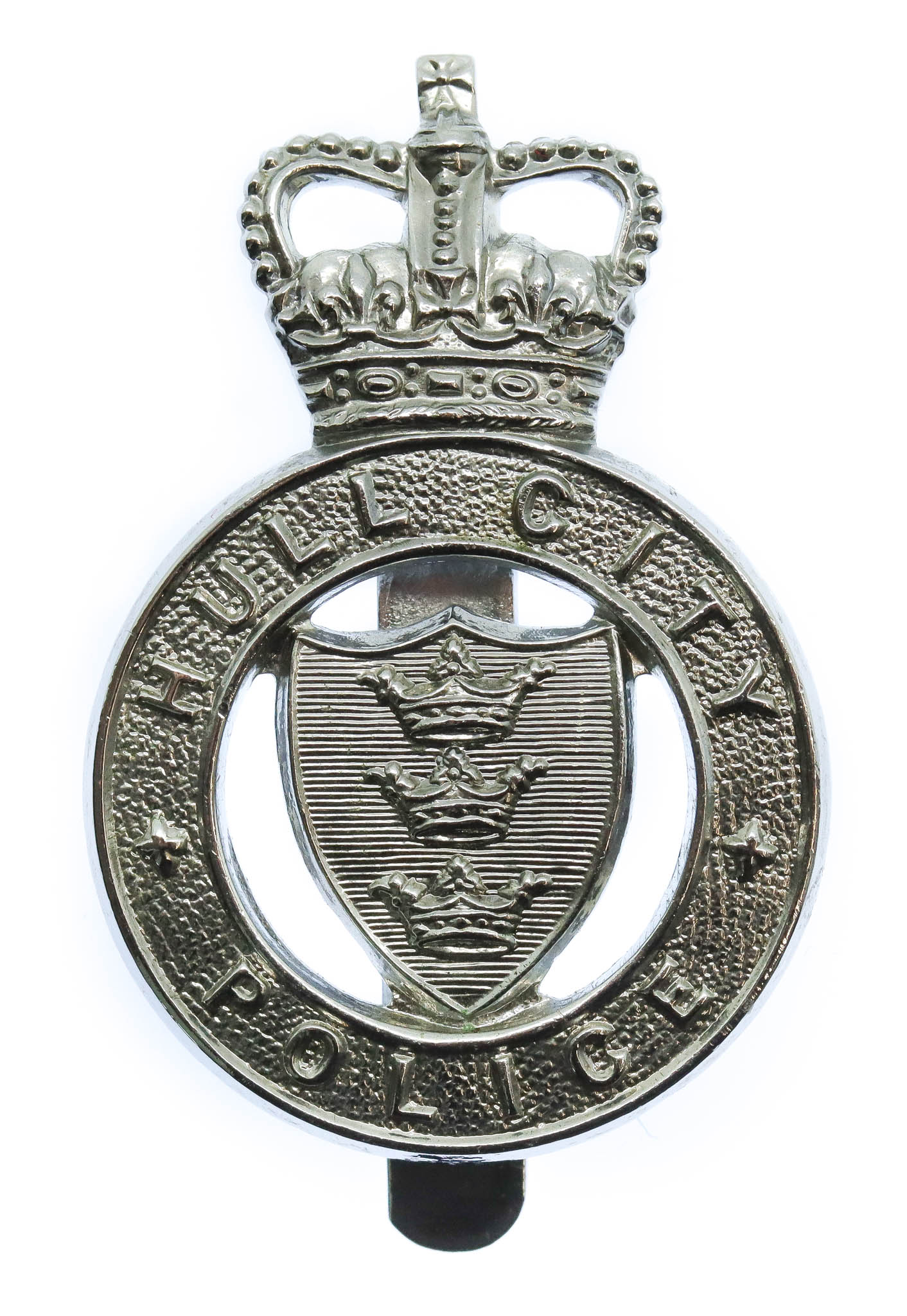 Hull City Police Cap Badge -Queen's Crown