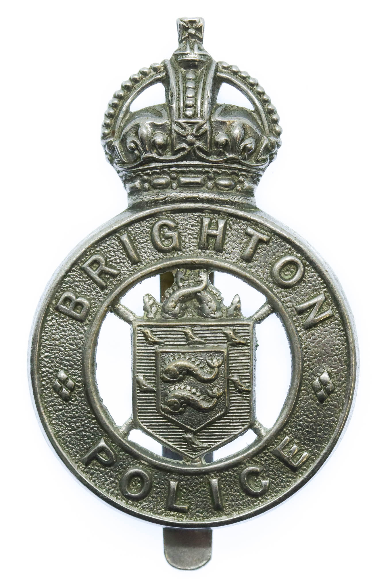 Brighton Borough Police Cap Badge - King's Crown
