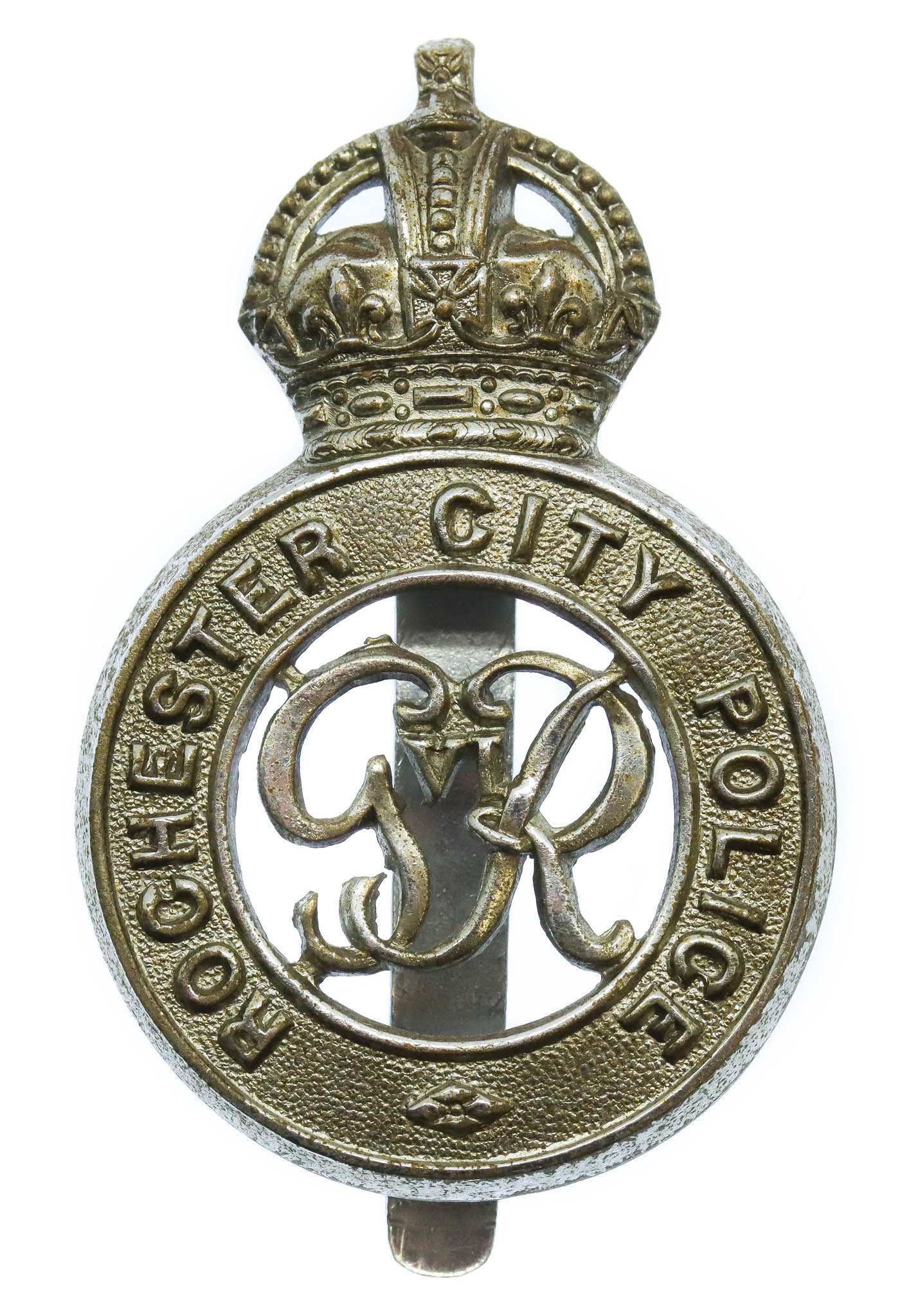 George VI Rochester City Police Cap Badge - King's Crown