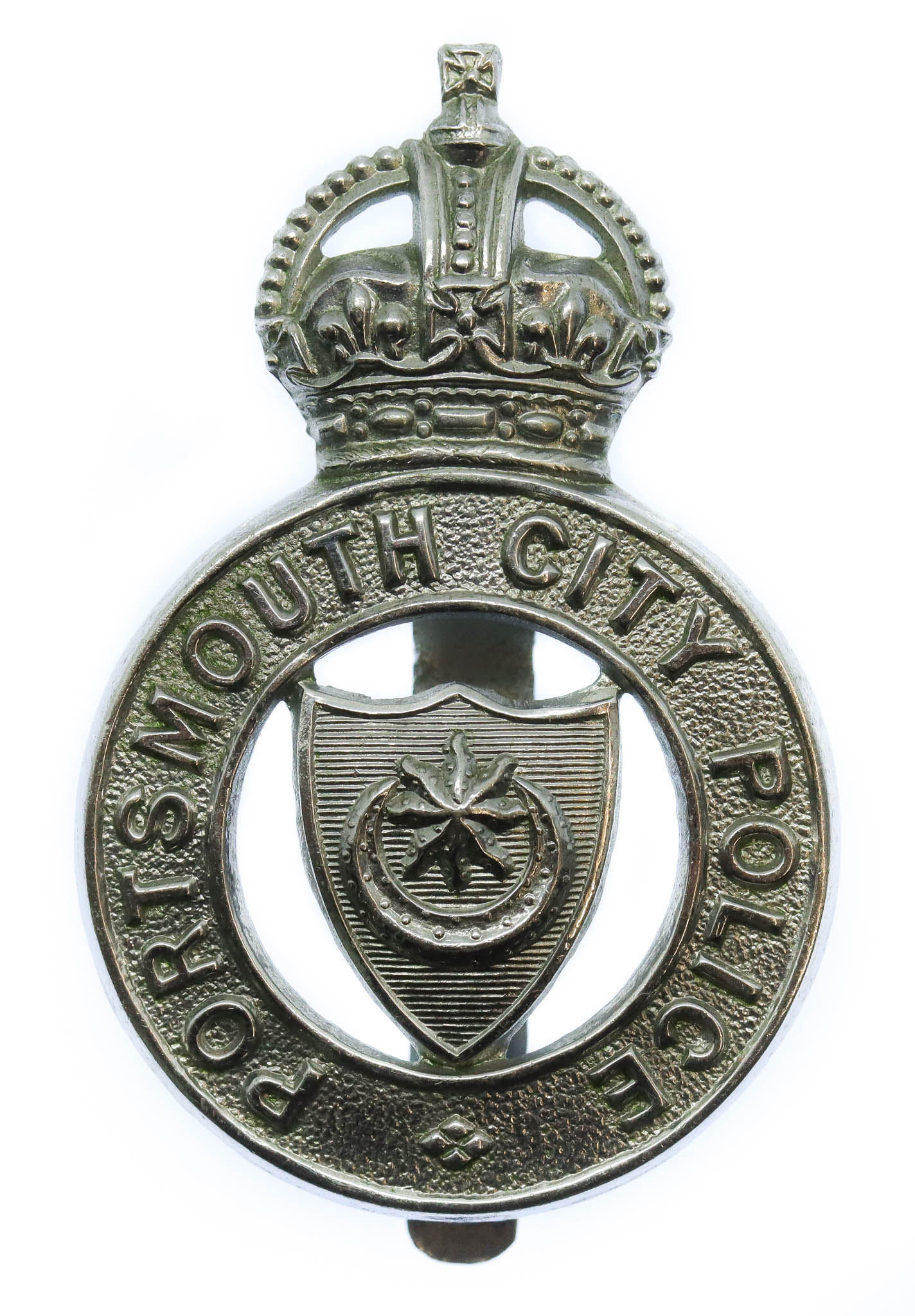 Portsmouth City Police Cap Badge - King's Crown