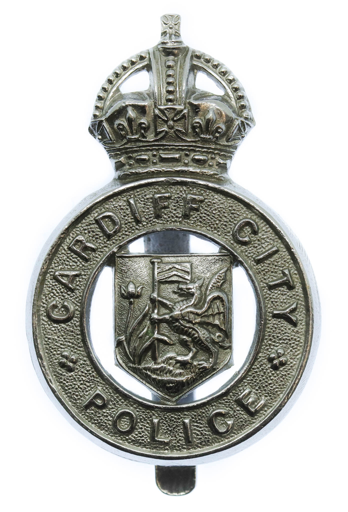 Cardiff City Police Cap Badge - King's Crown
