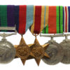 GSM (Clasp - Palestine) and WW2 Prisoner of War Medal Group of Five - Pte. J.F. Adkins, 1st Bn. Sherwood Foresters (Notts & Derby Regiment)