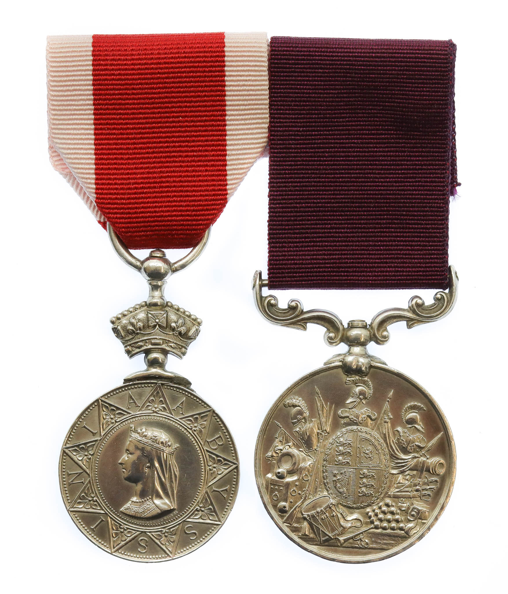 Abyssinia Medal 1867-68 and Long Service & Good Conduct Medal Pair - Pte. J. Morgan, 45th Regiment of Foot (Nottinghamshire) (Sherwood Foresters)