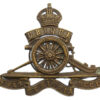Royal Artillery Officer's Service Dress Cap Badge - King's Crown