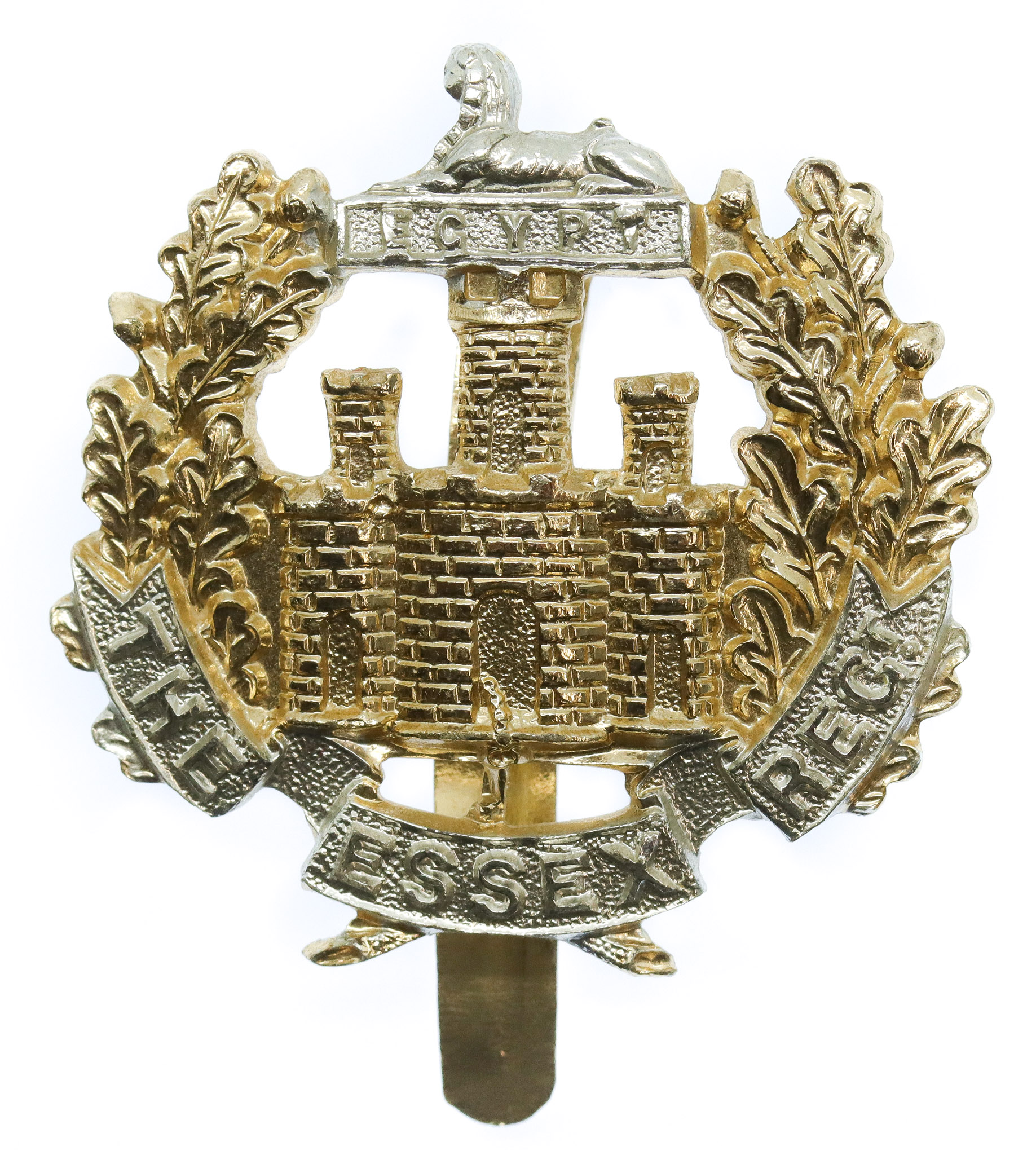 Essex Regiment Anodised (Staybrite) Cap Badge