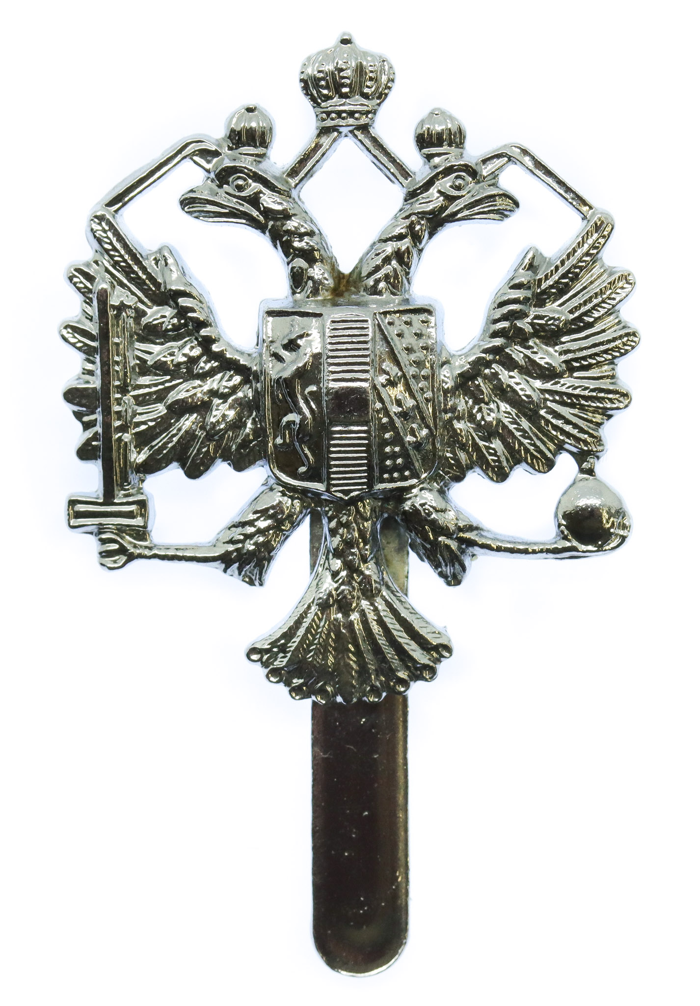 Queen's Dragoon Guards Chrome Cap Badge