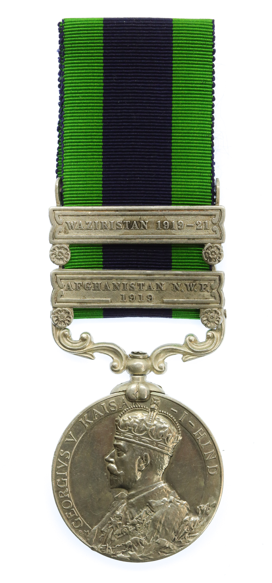 1908 India General Service Medal (Clasps - Afghanistan N.W.F. 1919, Waziristan 1919-21) - Sepoy Umar Din, North West Militia