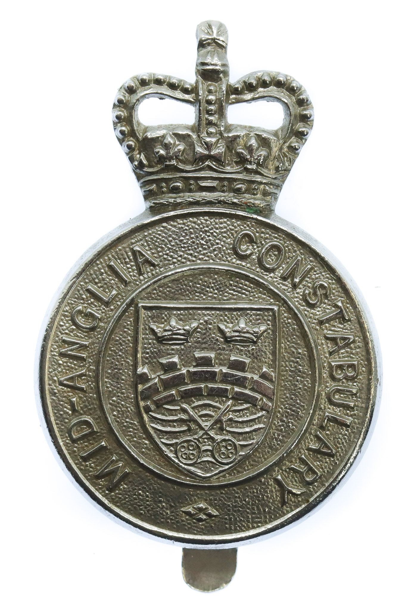 Mid-Anglia Constabulary Cap Badge - Queen's Crown