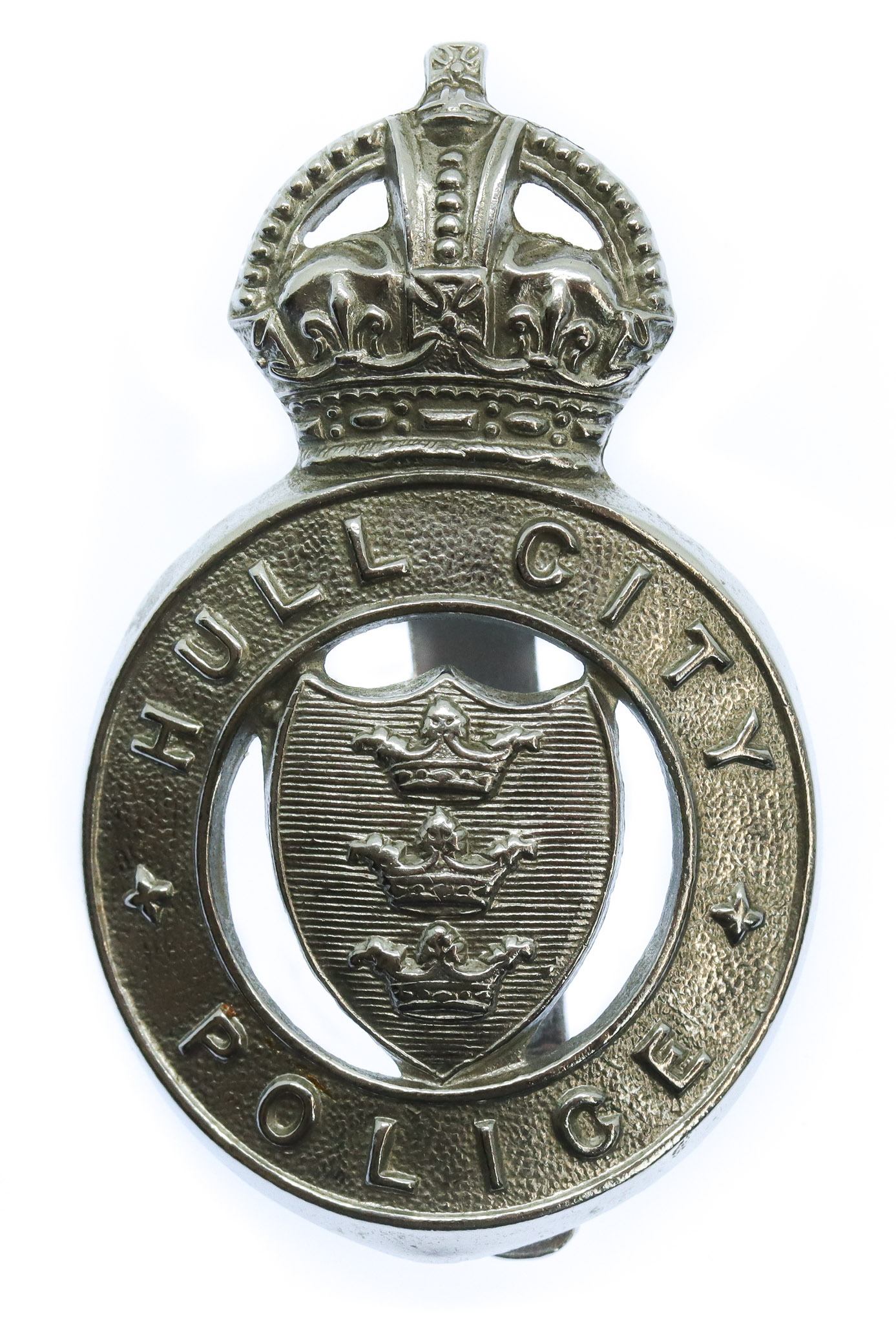 Hull City Police Cap Badge - King's Crown