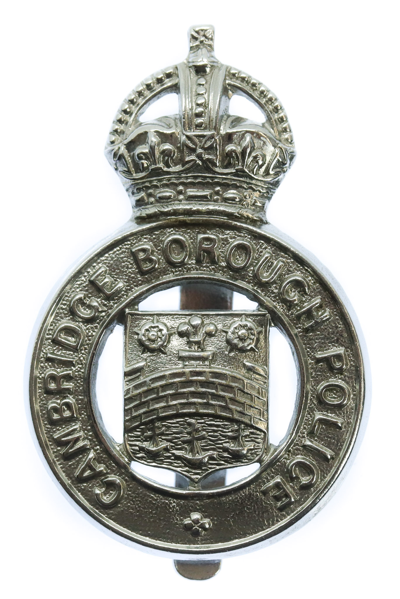 Cambridge Borough Police Cap Badge - King's Crown
