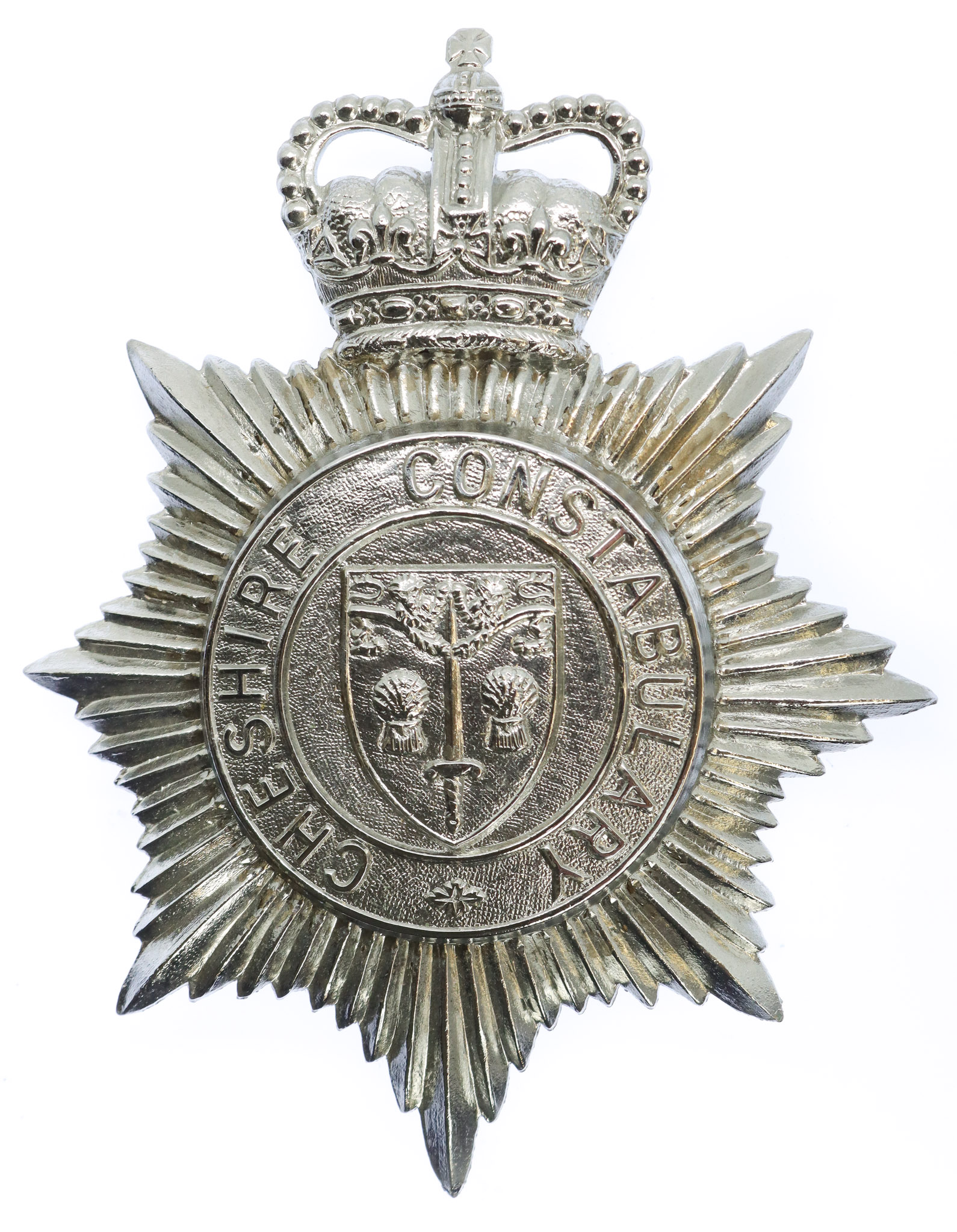 Cheshire Constabulary Helmet Plate - Queen's Crown