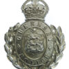 Guernsey Police Wreath Helmet Plate - King's Crown