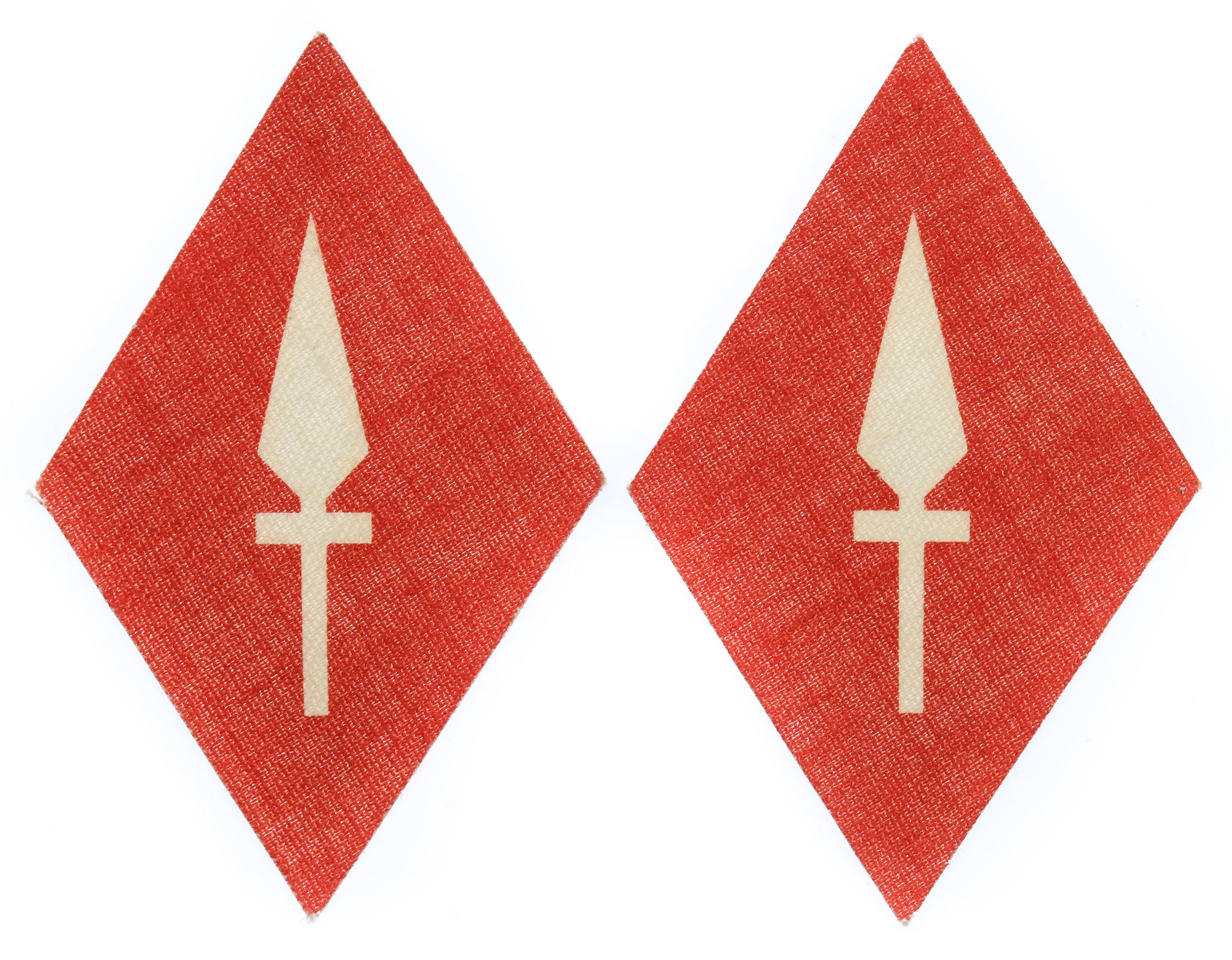 Pair of 1st Corps Printed Formation Signs